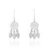 Boucles D'oreilles Pendantes Ida Argent Blanc