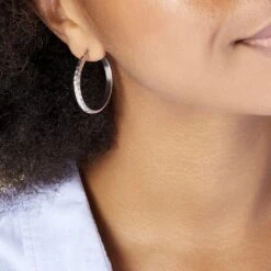 Créoles Argent Blanc Esmee -Histoire d'Or FAOFBW00NH model1