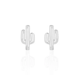 Boucles D'oreilles Puces Chiquita Argent Blanc