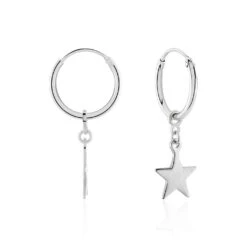 Créoles Elvyn Argent Blanc