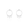 Boucles D'oreilles Argent Blanc Olie