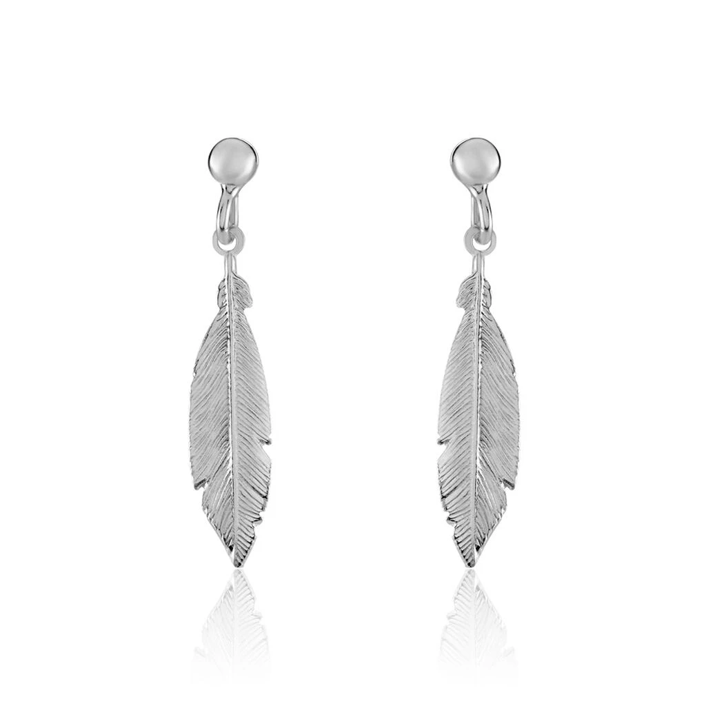 Boucles D'oreilles Pendantes Euriell Argent Blanc 1 Boucles D'oreilles Pendantes Euriell Argent Blanc