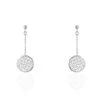 Boucles D'oreilles Pendantes Setti Argent Blanc