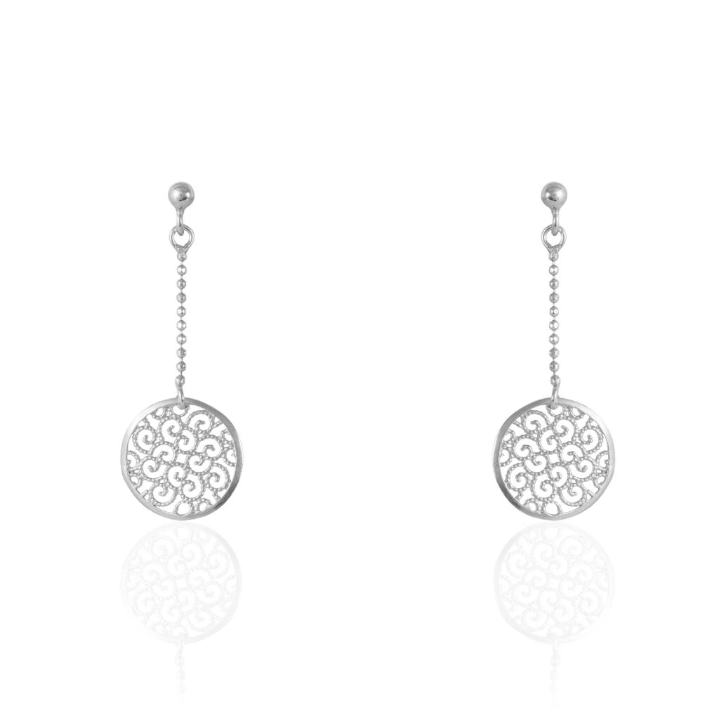 Boucles D'oreilles Pendantes Setti Argent Blanc 1 Boucles D'oreilles Pendantes Setti Argent Blanc