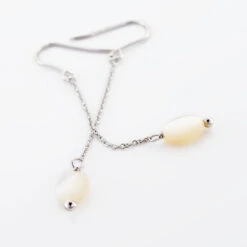 Boucles D'oreilles Pendantes Sirene Argent Blanc Nacre -Histoire d'Or FAOFBX2159 view2