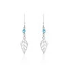 Boucles D'oreilles Pendantes Angelika Argent Blanc Pierre De Synthese