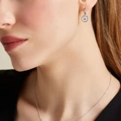 Boucles D'oreilles Pendantes Clarity Argent Blanc Nacre -Histoire d'Or FAOFBXW228 model0