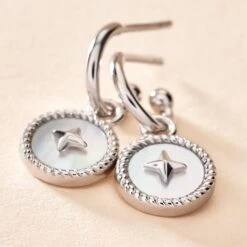 Boucles D'oreilles Pendantes Clarity Argent Blanc Nacre -Histoire d'Or FAOFBXW228 view2