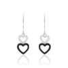 Boucles D'oreilles Pendantes Lio Argent Blanc Oxyde De Zirconium