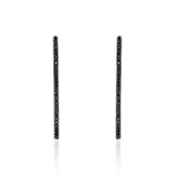 Boucles D'oreilles Pendantes Judith Argent Blanc Oxyde De Zirconium