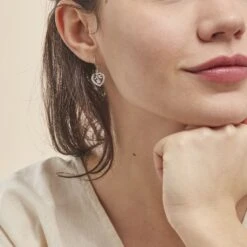 Boucles D'oreilles Pendantes Meliha Argent Blanc Oxyde De Zirconium -Histoire d'Or FAOFBZW033 model0