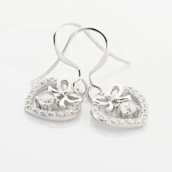 Boucles D'oreilles Pendantes Meliha Argent Blanc Oxyde De Zirconium -Histoire d'Or FAOFBZW033 view2