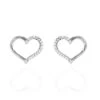 Boucles D'oreilles Puces Salona Argent Blanc Oxyde De Zirconium