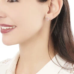 Boucles D'oreilles Puces Salona Argent Blanc Oxyde De Zirconium -Histoire d'Or FAOFBZW06E model0