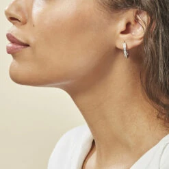 Créoles Calissa Argent Blanc Oxyde De Zirconium 9 Créoles Calissa Argent Blanc Oxyde De Zirconium -Histoire d'Or FAOFBZW0KF model0