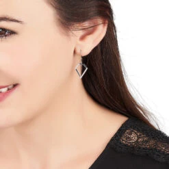 Boucles D'oreilles Pendantes Meridith Argent Blanc Oxyde De Zirconium -Histoire d'Or FAOFBZW0O1 model0