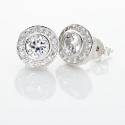 Boucles D'oreilles Puces Marquise Argent Blanc Oxyde De Zirconium -Histoire d'Or FAOFBZW0QZ view2