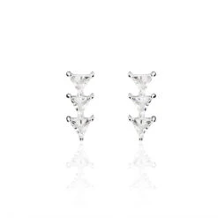Boucles D'oreilles Puces Marie-violetteae Argent Oxyde De Zirconium