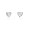 Boucles D'oreilles Puces Esperanza Argent Blanc Oxyde De Zirconium