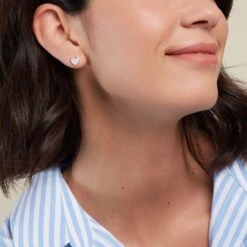 Boucles D'oreilles Puces Esperanza Argent Blanc Oxyde De Zirconium -Histoire d'Or FAOFBZW12V model0