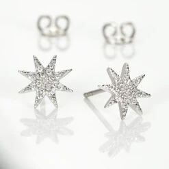 Boucles D'oreilles Puces Sarida Argent Blanc Oxyde De Zirconium 6 Boucles D'oreilles Puces Sarida Argent Blanc Oxyde De Zirconium -Histoire d'Or FAOFBZW1BB view2