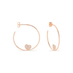 Créoles Habibatou Rondes Argent Blanc Oxyde De Zirconium -Histoire d'Or FAOFBZW1D1 view2