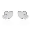 Boucles D'oreilles Puces Flamen Argent Blanc Oxyde De Zirconium
