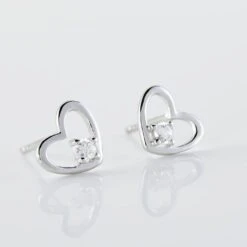 Boucles D'oreilles Puces Argent Blanc Sabino Oxydes De Zirconium -Histoire d'Or FAOFBZW1Q7 view2