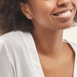 Boucles D'oreilles Puces Argent Blanc Sylvan Oxydes De Zirconium -Histoire d'Or FAOFBZW1QK model0