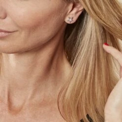 Boucles D'oreilles Puces Argent Blanc Katou Oxydes De Zirconium -Histoire d'Or FAOFBZW1QO model0