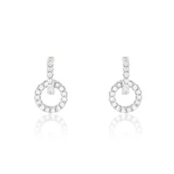 Boucles D'oreilles Pendantes Cajetan Argent Oxyde De Zirconium