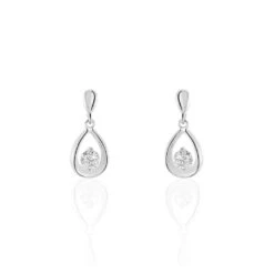 Boucles D'oreilles Pendantes Dyklan Argent Oxyde