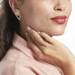 Boucles D'oreilles Pendantes Sauge Argent Blanc Oxyde -Histoire d'Or FAOFBZW1SN model0