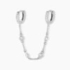 Bijou D'oreille Unitaire Argent Blanc Gretus Oxydes De Zirconium