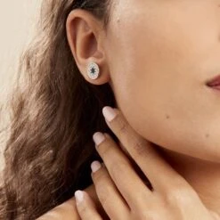 Boucles D'oreilles Puces Argent Blanc Winston Oxydes De Zirconium -Histoire d'Or FAOFBZW1TX model1