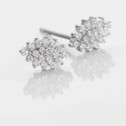 Boucles D'oreilles Puces Argent Blanc Hellouin Oxydes De Zirconium -Histoire d'Or FAOFBZW1UH view2