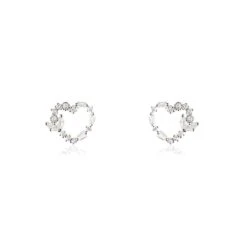 Boucles D'oreilles Puces Argent Blanc Valerijs Oxydes De Zirconium