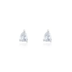 Boucles D'oreilles Puces Anaru Argent Blanc Oxyde De Zirconium
