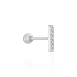 Piercing D'oreilles Argent Percival Oxydes De Zirconium