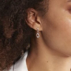 Boucles D'oreilles Pendantes Istanbul Argent Blanc Oxyde De Zirconium -Histoire d'Or FAOFBZW988 model0