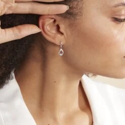 Boucles D'oreilles Pendantes Istanbul Argent Blanc Oxyde De Zirconium -Histoire d'Or FAOFBZW988 model1