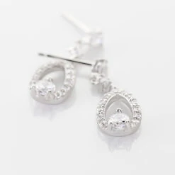 Boucles D'oreilles Pendantes Istanbul Argent Blanc Oxyde De Zirconium -Histoire d'Or FAOFBZW988 view2