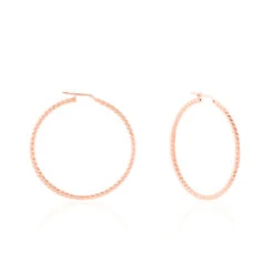 Créoles Adyson Effet Perle Argent Rose