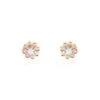 Boucles D'oreilles Puces Argent Rose Donella Oxyde De Zirconium