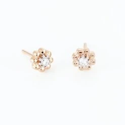 Boucles D'oreilles Puces Argent Rose Donella Oxyde De Zirconium 6 Boucles D'oreilles Puces Argent Rose Donella Oxyde De Zirconium -Histoire d'Or FAOFRZW463 view2