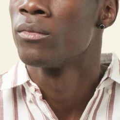 Boucle D'oreille Puce Unitaire Maurus Argent Blanc Email -Histoire d'Or FAOHBWN001 model0