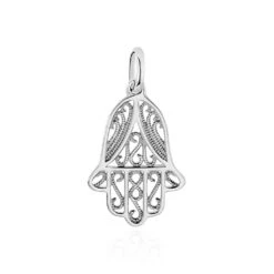 Pendentif Luce-marie Argent Blanc