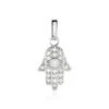 Pendentif Amelot Argent Blanc Oxyde De Zirconium