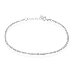 Chaîne De Cheville Marie-nicaise Argent Blanc