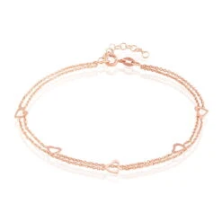 Chaîne De Cheville Daria Argent Rose